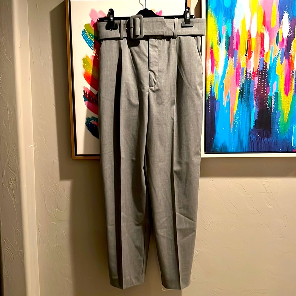 Zara grey belted pants